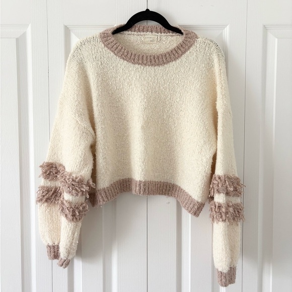 Dreamers Pink and White Sweater - Picture 1 of 3